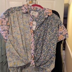 Floral Button-Up Blouse